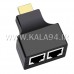 اکستندر HDMI دو تایی / همراه RX و TX با یک طرف 2 پورت شبکه F و یک طرف پورت HDMI M / برد 30 متر / پشتیبانی FULL HD 1080 / تک پک طلقی